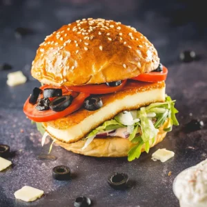 Halloumi burger (vega)