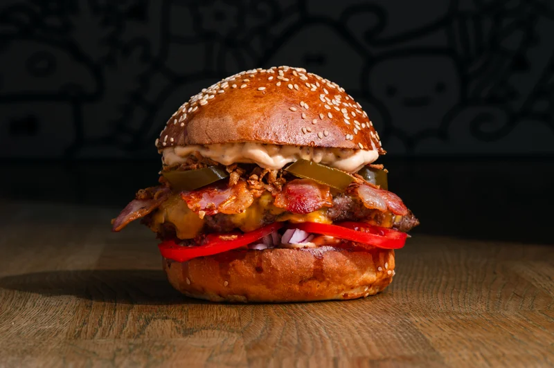 Vaslap burger 1 Mennyei vaslap hamburger, 7. kerületben